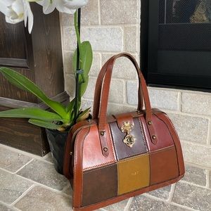 Vintage 70’s Top Handle Leather Doctor Bag Purse